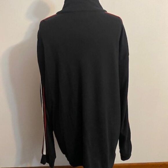 Foundry Young Men's Black zip front Red/White stripe sleeve jacket, size 2XLT - Picture 3 of 4